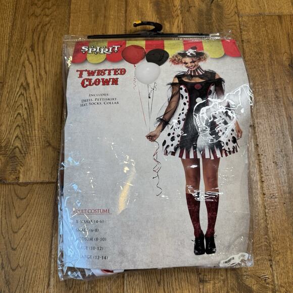 Spirit Halloween Dresses & Skirts - Spirit Halloween Twisted Clown Costume Women’s Size S Party Dress Up